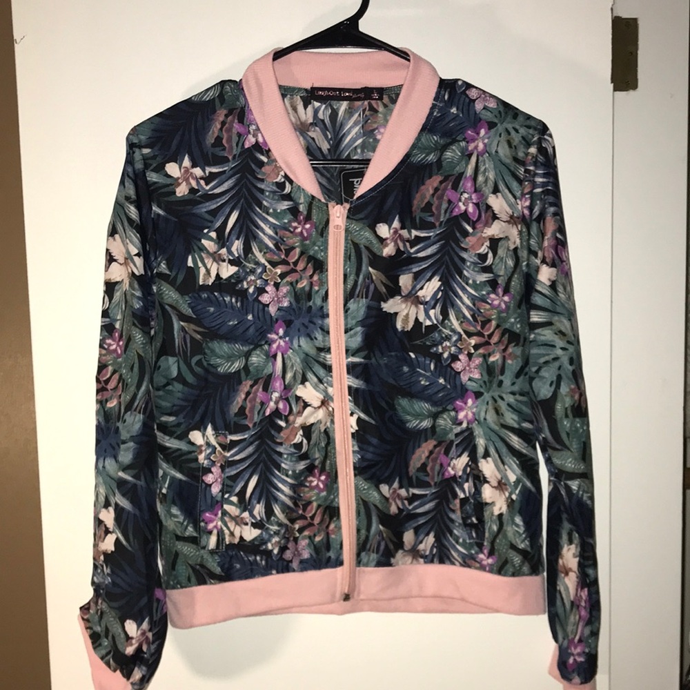 NWT Floral Lightweight Jacket ~ Girl’s sz L